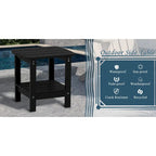 Clihome HIPS Outdoor Double Floor Resin Side Table