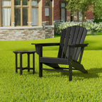 Polytrends Altura Outdoor Eco-Friendly All Weather Adirondack Chair with Side Table (2-Piece Set)