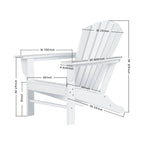 Polytrends Altura Outdoor Eco-Friendly All Weather Adirondack Chair with Side Table (2-Piece Set)