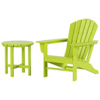 Polytrends Altura Outdoor Eco-Friendly All Weather Adirondack Chair with Side Table (2-Piece Set)