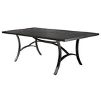 Clihome 82/60 in. W Aluminum Steel Dining Table with Umbrella hole