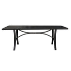 Clihome 82/60 in. W Aluminum Steel Dining Table with Umbrella hole