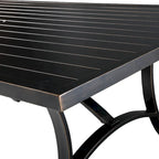Clihome 82/60 in. W Aluminum Steel Dining Table with Umbrella hole