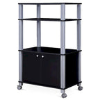 Rolling Kitchen Baker Rack Microwave Oven Stand Utility Shelf w Wheels