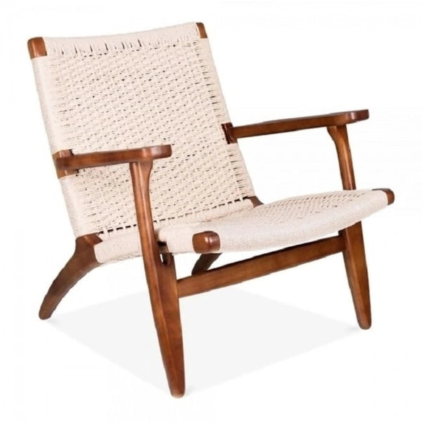 Easy Sungar Ash Chair with Woven Upholstery