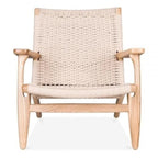 Easy Sungar Ash Chair with Woven Upholstery
