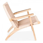 Easy Sungar Ash Chair with Woven Upholstery