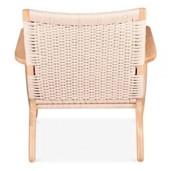 Easy Sungar Ash Chair with Woven Upholstery