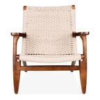 Easy Sungar Ash Chair with Woven Upholstery