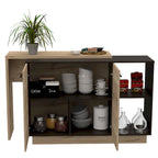 FM Furniture Aspen Kitchen Island, Two Concealed Shelves , Three Divisions