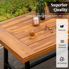 MAISON ARTS 6-Piece Acacia Wood/Rattan Cushioned Patio Dining Set