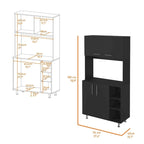 FM Furniture Colorado Pantry Cabinet with Three Open Shelves - N/A