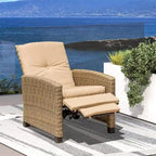 Outdoor All-Weather Wicker Reclining Patio Chair