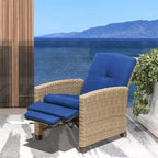 Outdoor All-Weather Wicker Reclining Patio Chair
