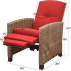 Outdoor All-Weather Wicker Reclining Patio Chair