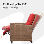 Outdoor All-Weather Wicker Reclining Patio Chair