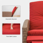 Outdoor All-Weather Wicker Reclining Patio Chair