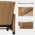 Outdoor All-Weather Wicker Reclining Patio Chair