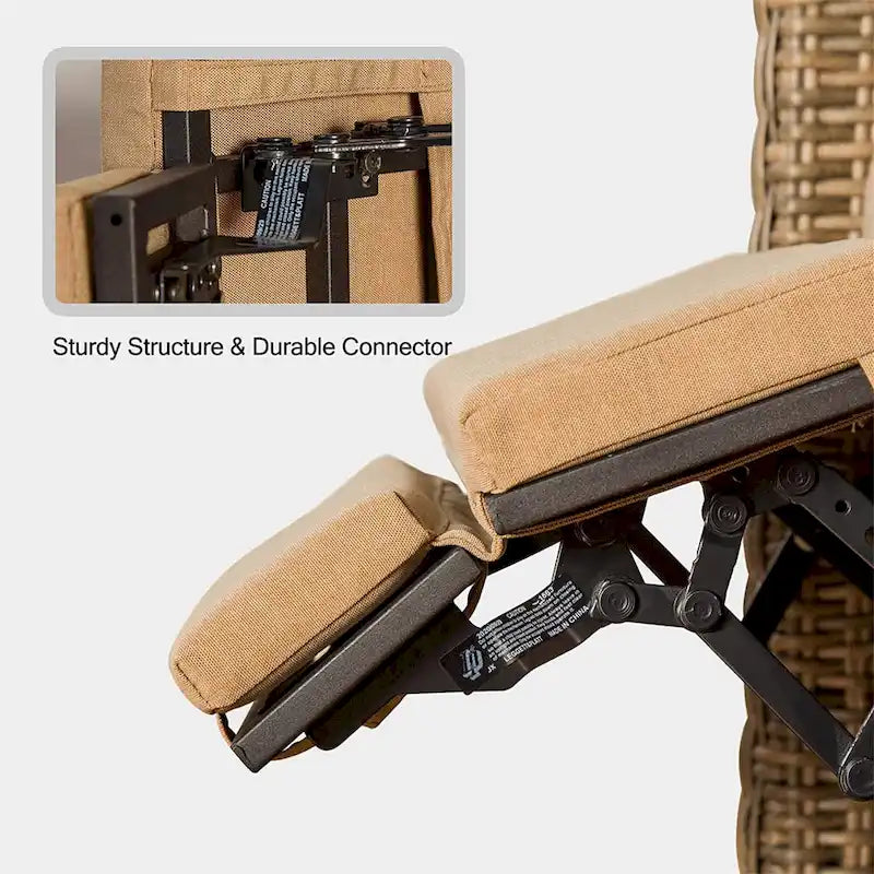 Outdoor All-Weather Wicker Reclining Patio Chair