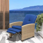 Outdoor All-Weather Wicker Reclining Patio Chair