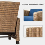 Outdoor All-Weather Wicker Reclining Patio Chair