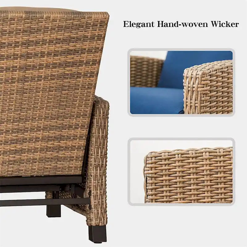 Outdoor All-Weather Wicker Reclining Patio Chair
