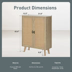 Rattan Drawer Accent Storage Cabinet for Living Room