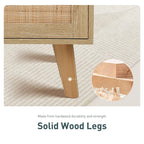 Rattan Drawer Accent Storage Cabinet for Living Room