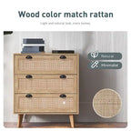 Rattan Drawer Accent Storage Cabinet for Living Room