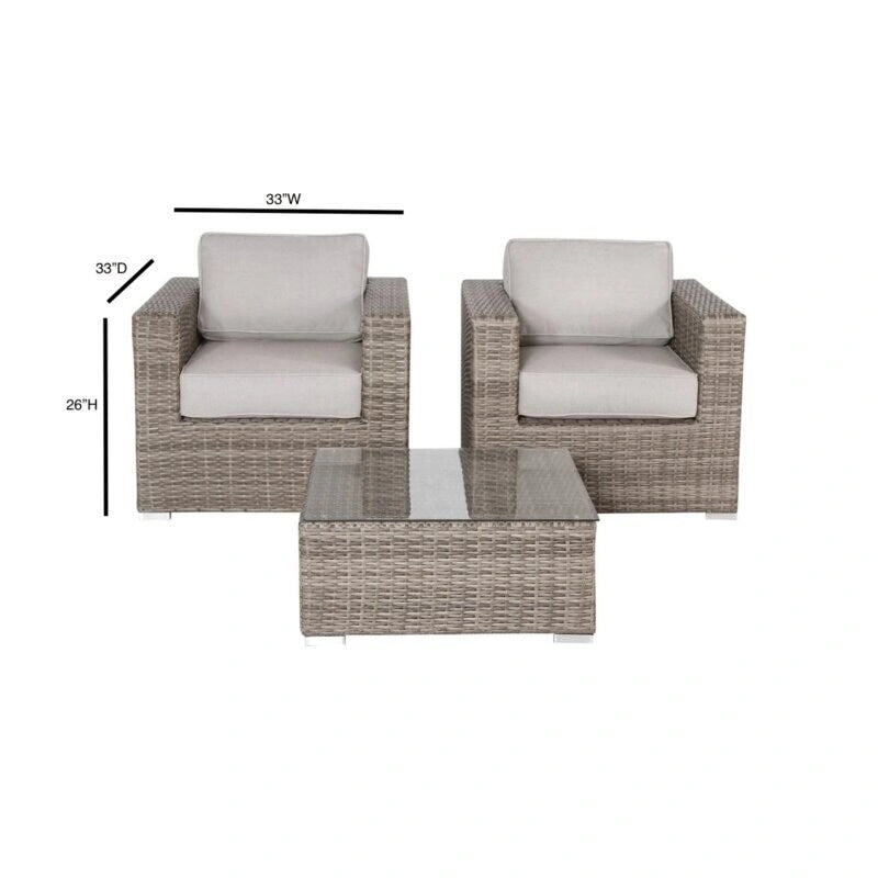 LSI 2 - Person Seating Group with Sunbrella Cushions