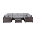 LSI Wicker/Rattan 4 - Person Seating Group with Cushions