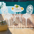 HOMEFUN Bistro Table Set,Rose 3 Piece, Outdoor Patio Table and Chairs Furniture, Durable Rust Weather Resistance
