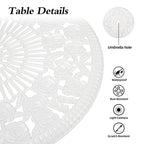 HOMEFUN Bistro Table Set,Rose 3 Piece, Outdoor Patio Table and Chairs Furniture, Durable Rust Weather Resistance