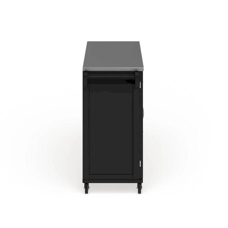 Homestyles Dolly Madison Wood Kitchen Cart with Stainless Steel Top