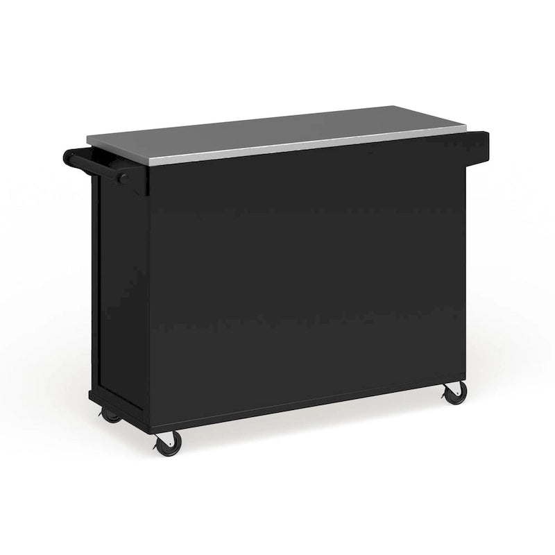 Homestyles Dolly Madison Wood Kitchen Cart with Stainless Steel Top