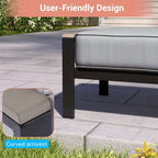 Outdoor 7 Pieces Rattan Patio Set with 3-Seater Sofa, Thickening Cushions with Coffee Table and Sturdy Frame