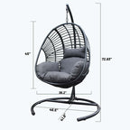 High Quality Wicker Swing Egg Chair Great for Indoors&Outdoors - N/A