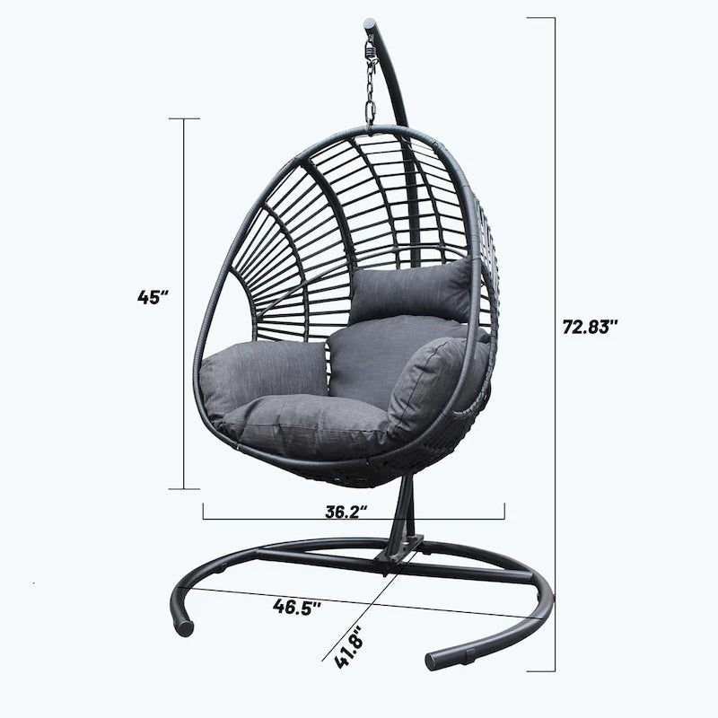High Quality Wicker Swing Egg Chair Great for Indoors&Outdoors - N/A