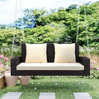 Wicker Hanging Porch Swing