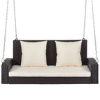 Wicker Hanging Porch Swing