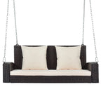 Wicker Hanging Porch Swing