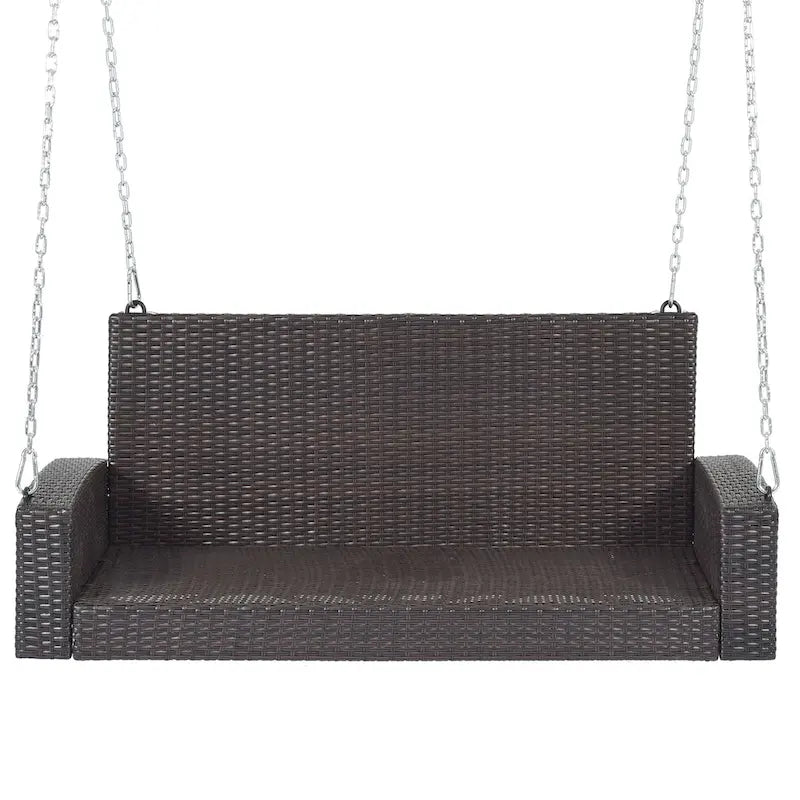 Wicker Hanging Porch Swing