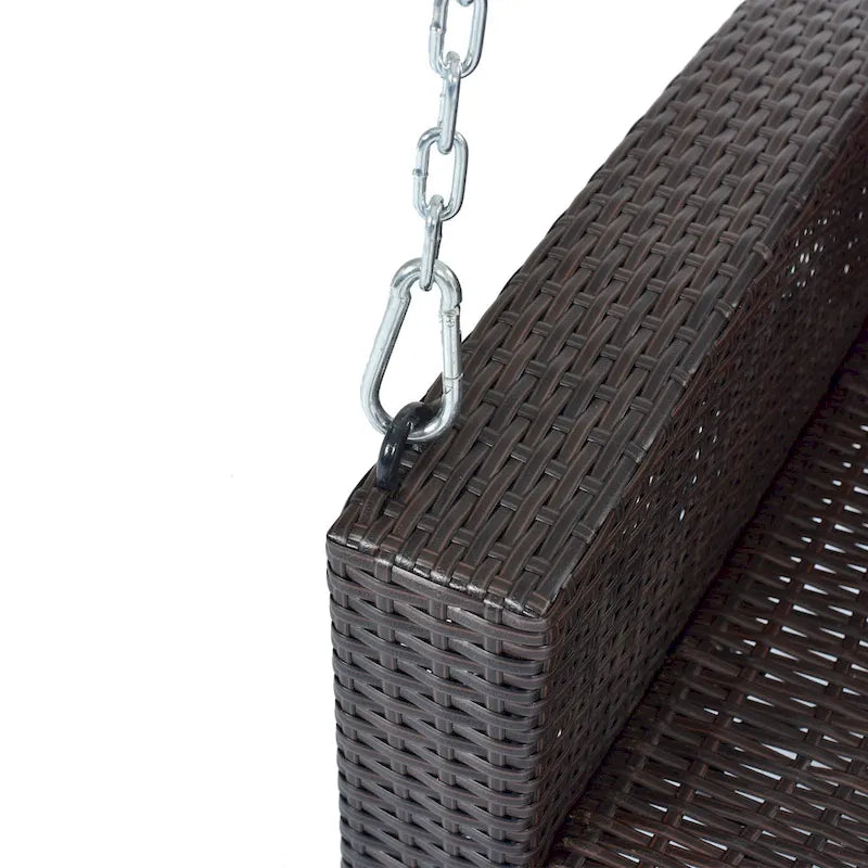 Wicker Hanging Porch Swing