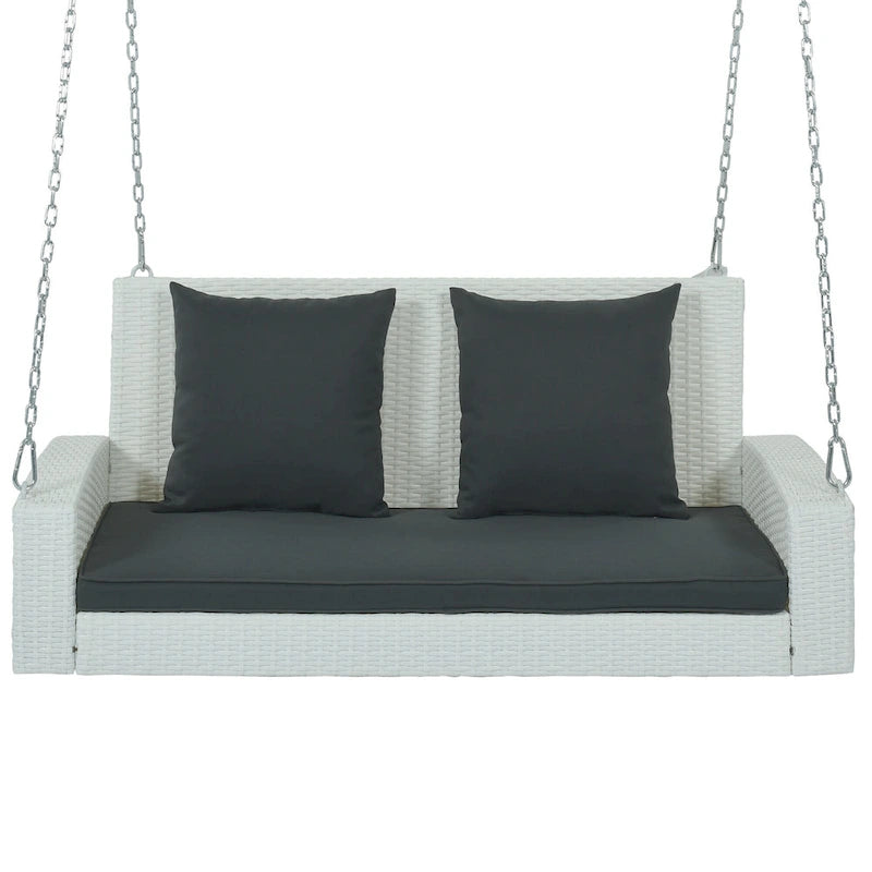 Wicker Hanging Porch Swing