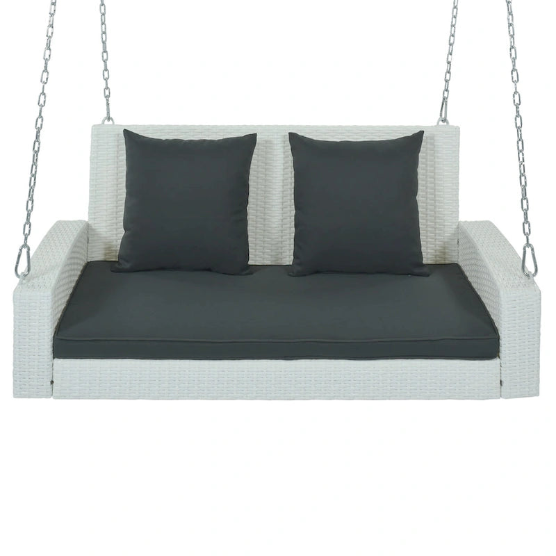 Wicker Hanging Porch Swing
