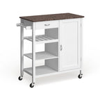 Porch & Den Ringsby Wooden 3-shelf Kitchen Cart