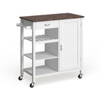 Porch & Den Ringsby Wooden 3-shelf Kitchen Cart