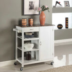 Porch & Den Ringsby Wooden 3-shelf Kitchen Cart