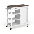 Porch & Den Ringsby Wooden 3-shelf Kitchen Cart