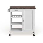 Porch & Den Ringsby Wooden 3-shelf Kitchen Cart